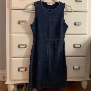 Denim body con dress